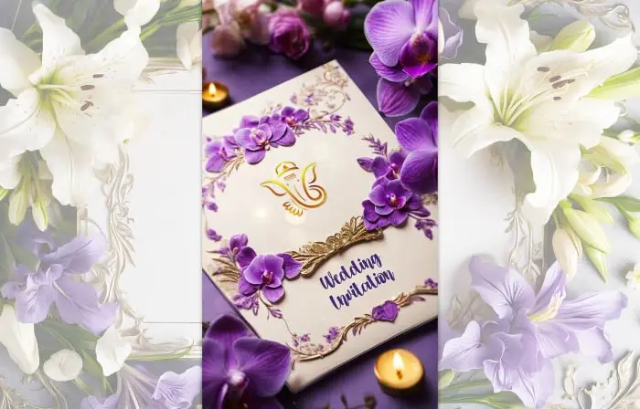 Unique 3D Floral Hindu Wedding Invitation Instagram Story